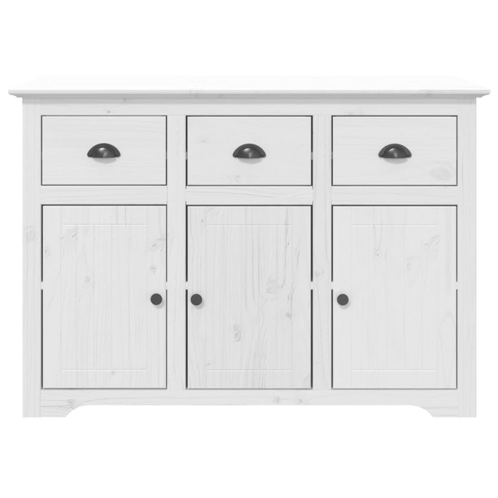 BODO White Sideboard 115x43x79.5 cm - Solid Pine Wood, French Elegance, Ample Storage - Premium  from Home Treasures - Just £271.99! Shop now at Home Treasures