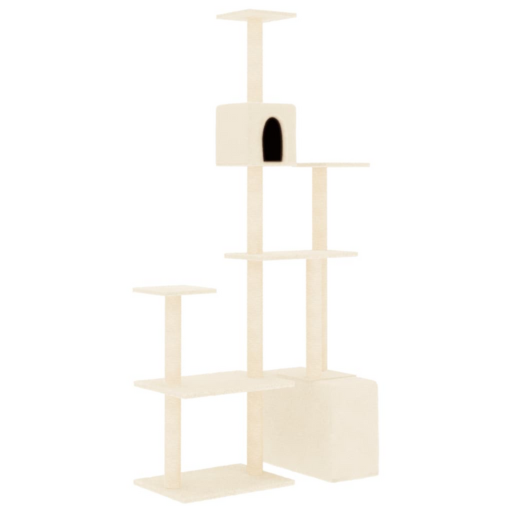 Cat Tree with Sisal Scratching Posts Cream 180 cm - Premium  from Home Treasures - Just £69.99! Shop now at Home Treasures