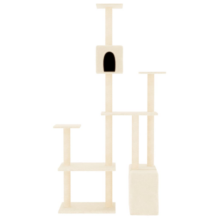 Cat Tree with Sisal Scratching Posts Cream 180 cm - Premium  from Home Treasures - Just £69.99! Shop now at Home Treasures