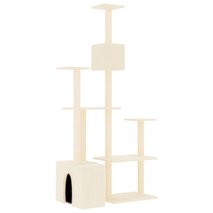 Cat Tree with Sisal Scratching Posts Cream 180 cm - Premium  from Home Treasures - Just £69.99! Shop now at Home Treasures