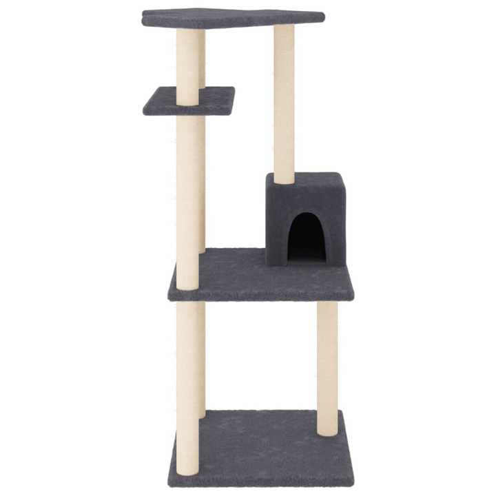 Cat Tree with Sisal Scratching Posts Dark Grey - 123 cm - Premium  from Home Treasures - Just £49.99! Shop now at Home Treasures