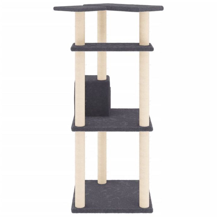 Cat Tree with Sisal Scratching Posts Dark Grey - 123 cm - Premium  from Home Treasures - Just £49.99! Shop now at Home Treasures