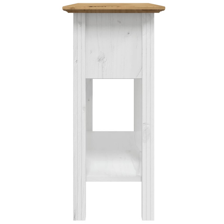 BODO Console Table 90x34.5x73 cm - Elegant Solid Pine Wood in Rustic White & Brown Finish - Premium  from Home Treasures - Just £108.99! Shop now at Home Treasures