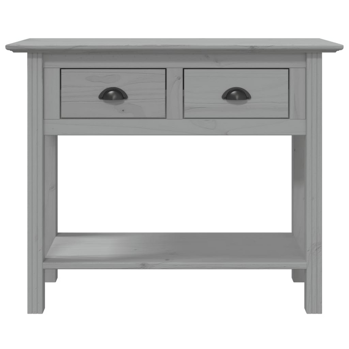 BODO Console Table in Grey - French Style, Solid Pine Wood, 2 Drawers, 90x34.5x73 cm - Premium  from Home Treasures - Just £89.99! Shop now at Home Treasures