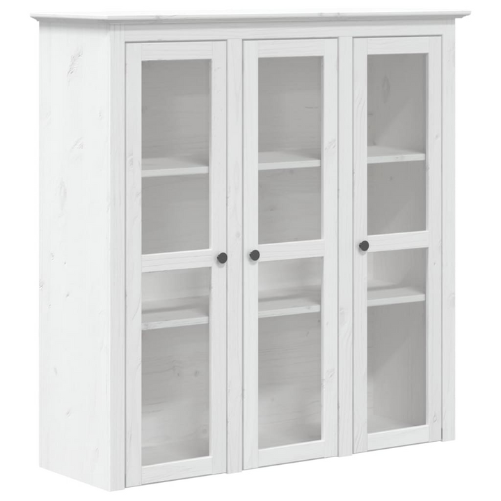 BODO Cabinet with Glass Doors - White Pine Wood, Elegant & Durable Storage Solution - Premium  from Home Treasures - Just £267.99! Shop now at Home Treasures