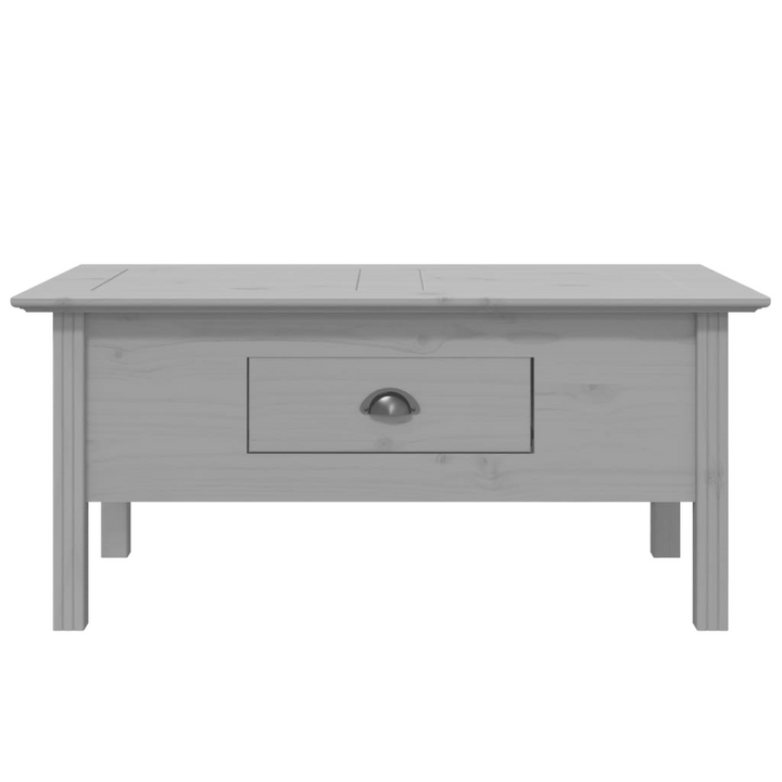 BODO French-Style Grey Coffee Table – Elegant Solid Pine Wood with Drawer, 100x55x45 cm - Premium  from Home Treasures - Just £76.99! Shop now at Home Treasures