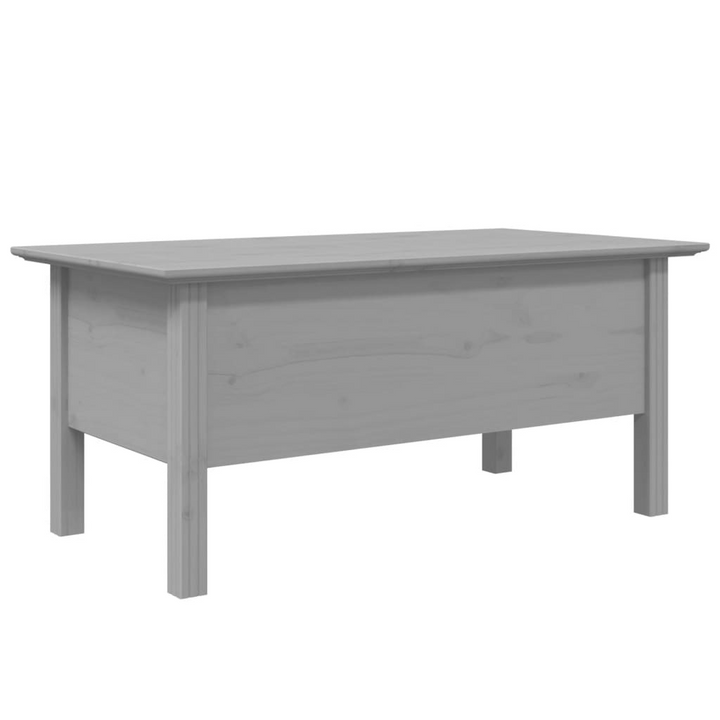 BODO French-Style Grey Coffee Table – Elegant Solid Pine Wood with Drawer, 100x55x45 cm - Premium  from Home Treasures - Just £76.99! Shop now at Home Treasures