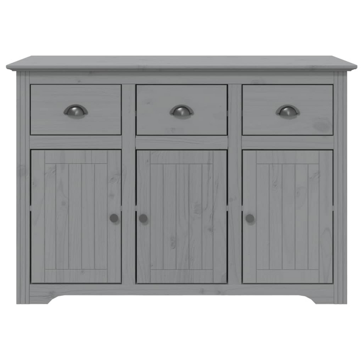 Elegant BODO Sideboard in Grey 115x43x79.5 cm - Solid Pine Wood Cabinet with French Design & Ample Storage - Premium  from Home Treasures - Just £246.99! Shop now at Home Treasures