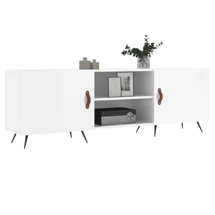 Elegant High Gloss White TV Cabinet with Ample Storage - 150 x 30 x 50 cm - Premium  from Home Treasures - Just £83.99! Shop now at Home Treasures