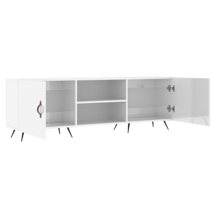 Elegant High Gloss White TV Cabinet with Ample Storage - 150 x 30 x 50 cm - Premium  from Home Treasures - Just £83.99! Shop now at Home Treasures