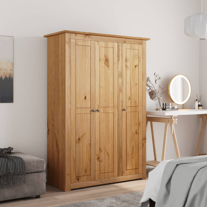 PANAMA 3-Door Wardrobe | Solid Pine Wood, 118x50x171.5 cm | Stylish & Spacious Storage Solution - Premium  from Home Treasures - Just £512.99! Shop now at Home Treasures