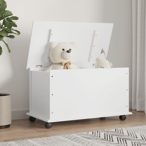 ALTA Storage Chest on Wheels - Solid Pine Wood, 73x39.5x44 cm, White - Premium  from Home Treasures - Just £79.99! Shop now at Home Treasures