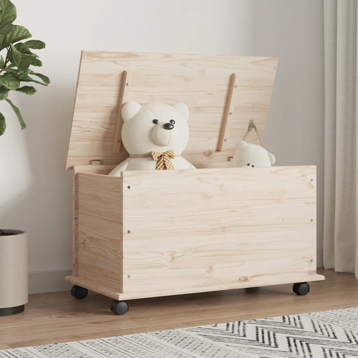 ALTA Storage Chest with Wheels 73x39.5x44 cm Solid Wood Pine - Stylish & Versatile Storage Solution - Premium  from Home Treasures - Just £85.99! Shop now at Home Treasures