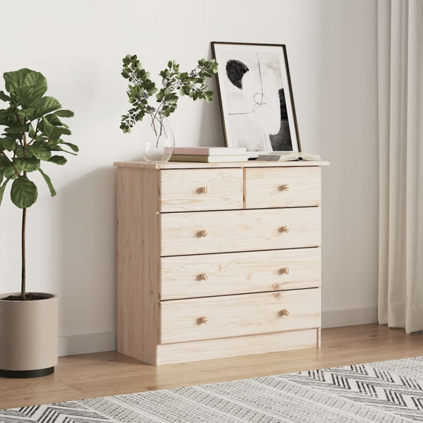 ALTA Chest of Drawers 77x35x73 cm | Solid Pine Wood | Rustic & Durable Storage Solution - Premium  from Home Treasures - Just £179.99! Shop now at Home Treasures