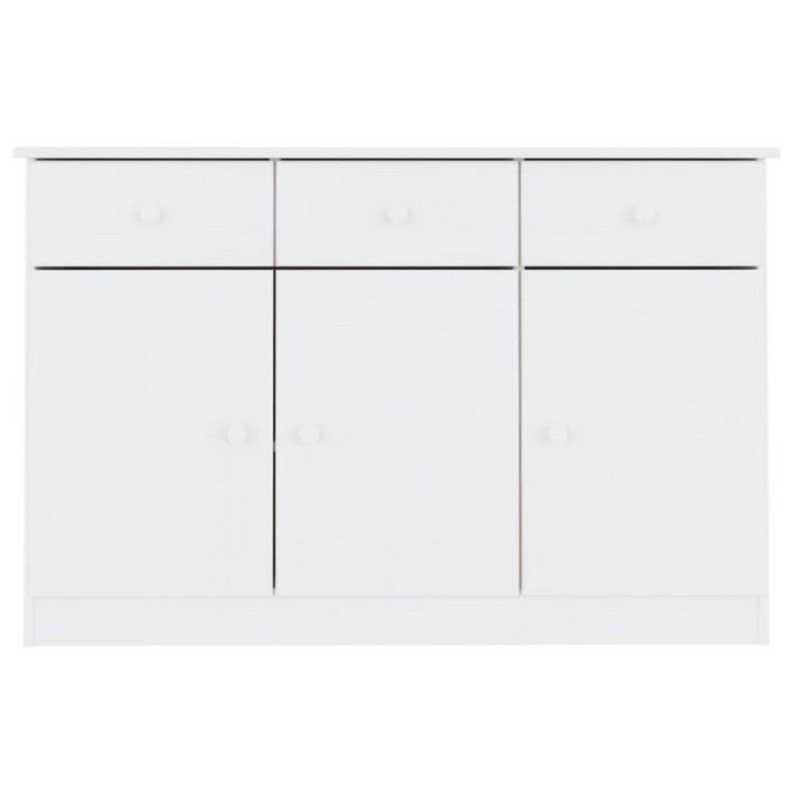 ALTA Sideboard in Elegant White, Solid Pine Wood, Spacious Storage, 112x35x73 cm | Stylish Living Room Furniture - Premium  from Home Treasures - Just £163.99! Shop now at Home Treasures