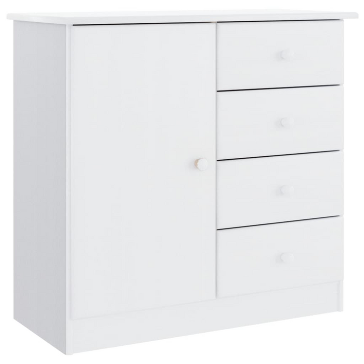 ALTA White Sideboard - Durable Solid Pine Wood Storage Cabinet, 77x35x73 cm - Premium  from Home Treasures - Just £110.99! Shop now at Home Treasures