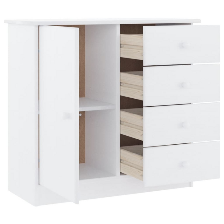 ALTA White Sideboard - Durable Solid Pine Wood Storage Cabinet, 77x35x73 cm - Premium  from Home Treasures - Just £110.99! Shop now at Home Treasures