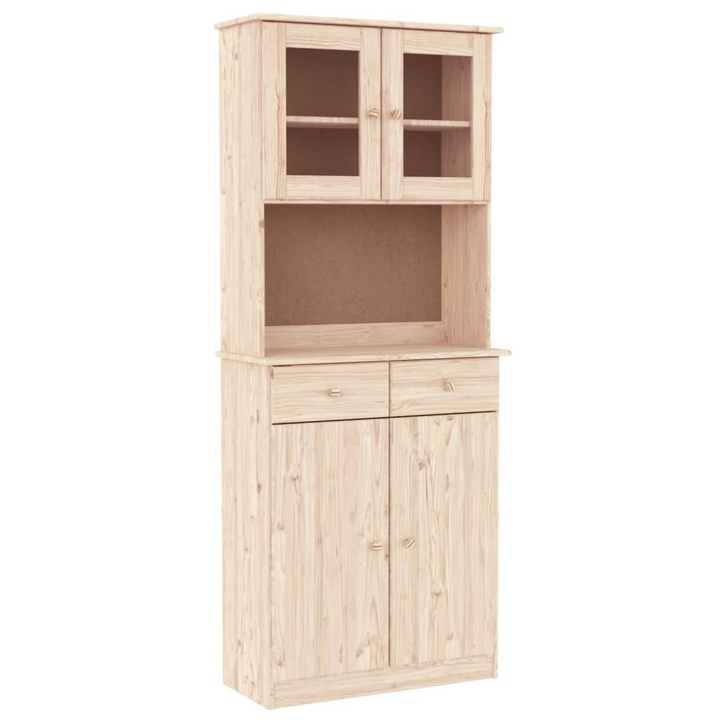 ALTA Highboard 77x35x188 cm | Solid Pine Wood Tall Cabinet with Ample Storage and Display Options - Premium  from Home Treasures - Just £287.99! Shop now at Home Treasures