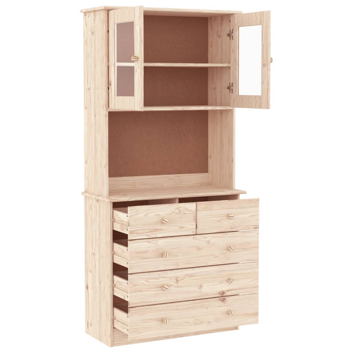 ALTA Highboard | Solid Pine Wood Storage Solution | 77x35x165 cm | Elegant & Durable - Premium  from Home Treasures - Just £298.99! Shop now at Home Treasures