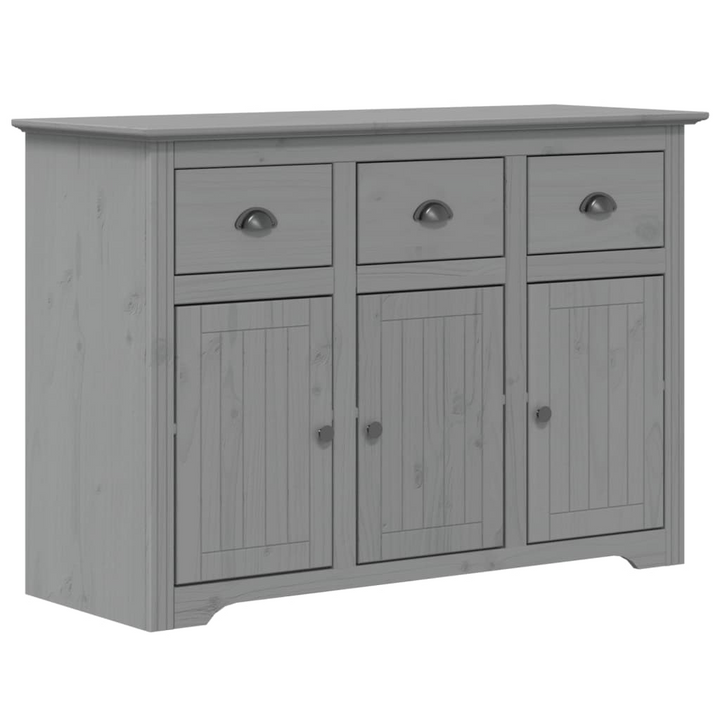 BODO Highboard - Elegant Grey Pine Cabinet (115.5x43x200.5 cm) with French Design and Ample Storage - Premium  from Home Treasures - Just £518.99! Shop now at Home Treasures