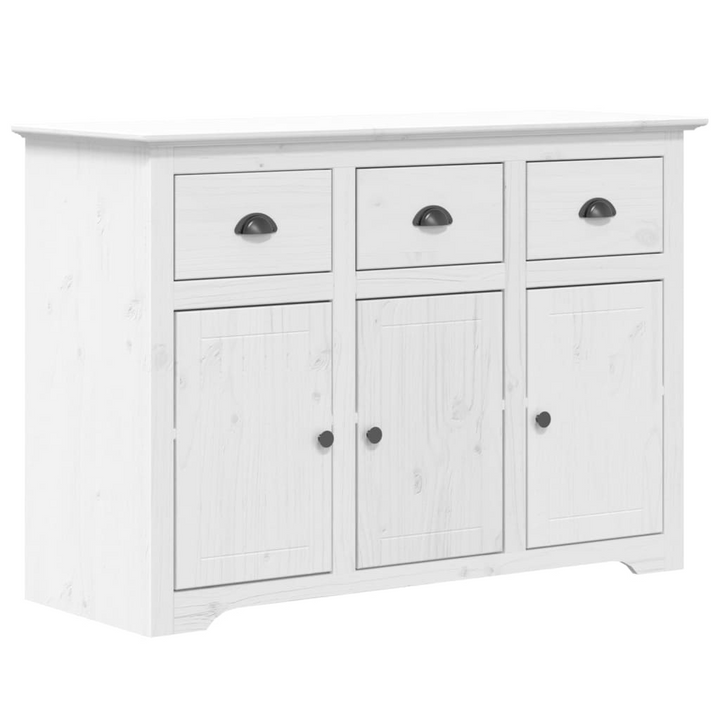 BODO Highboard in White - 115.5x43x200.5 cm | Solid Pine Wood French Style Storage Cabinet - Premium  from Home Treasures - Just £509.99! Shop now at Home Treasures