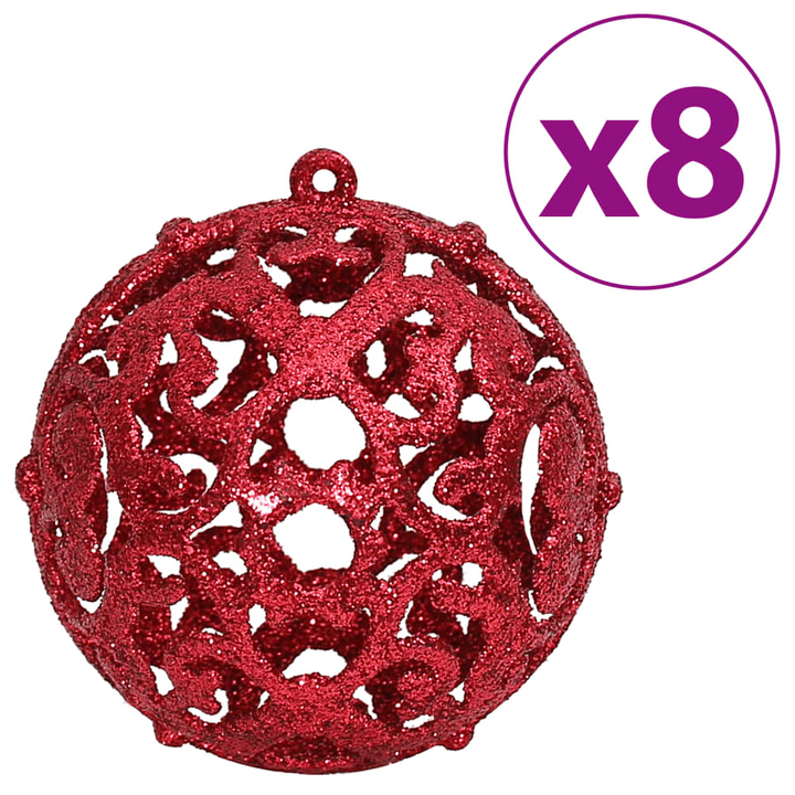 Wine Red Christmas Baubles - Shatterproof Ornaments in Matte, Glitter, Glossy & Openwork Styles - 3, 4, 6 cm - Premium  from Home Treasures - Just £31.99! Shop now at Home Treasures