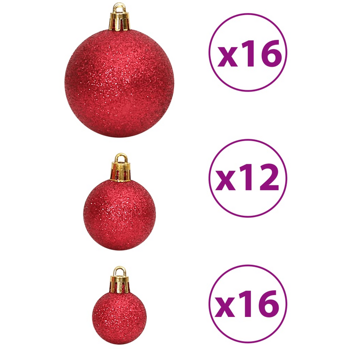 Wine Red Christmas Baubles - Shatterproof Ornaments in Matte, Glitter, Glossy & Openwork Styles - 3, 4, 6 cm - Premium  from Home Treasures - Just £31.99! Shop now at Home Treasures