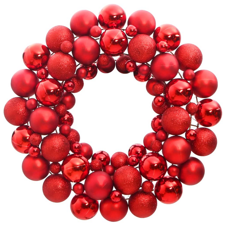 Christmas Wreath Red 45 cm Polystyrene - Festive Holiday Decoration - Premium  from Home Treasures - Just £25.99! Shop now at Home Treasures