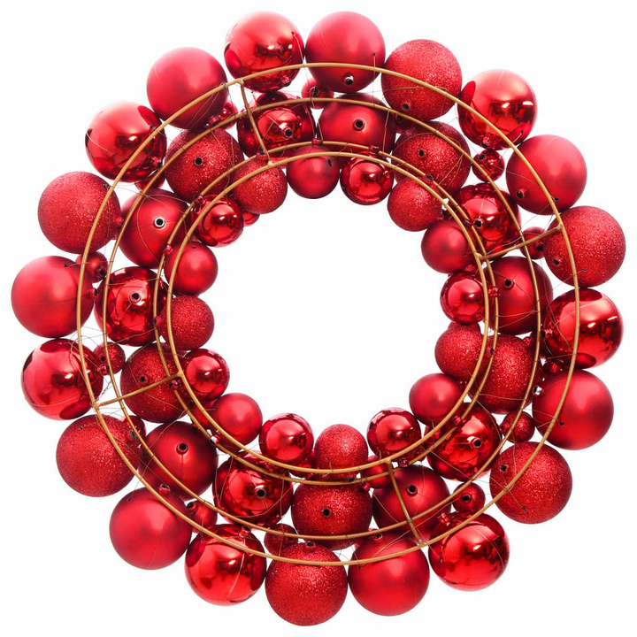 Christmas Wreath Red 45 cm Polystyrene - Festive Holiday Decoration - Premium  from Home Treasures - Just £25.99! Shop now at Home Treasures