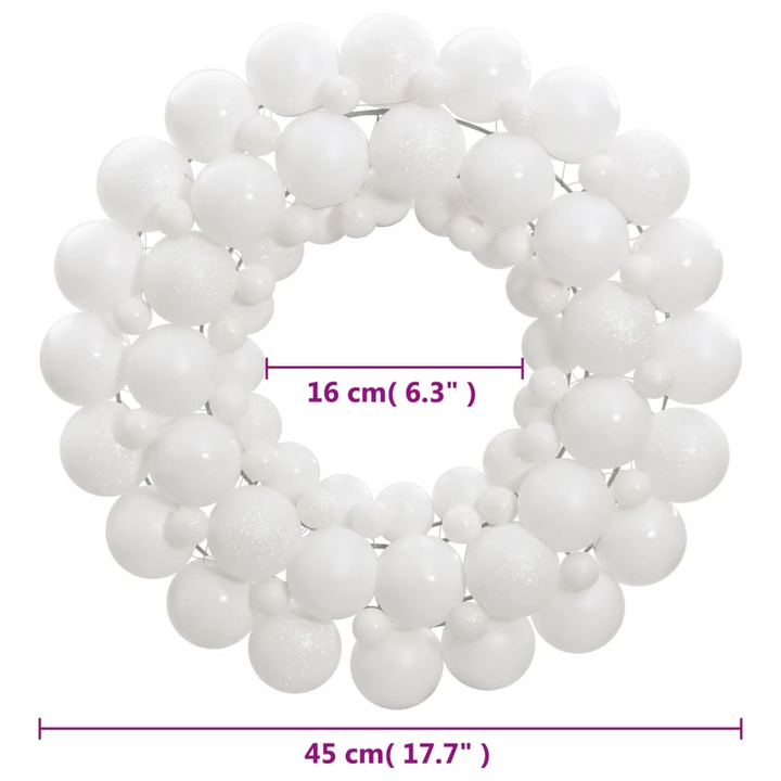 Christmas Wreath White 45 cm Polystyrene for Festive Home Decor - Premium  from Home Treasures - Just £17.99! Shop now at Home Treasures