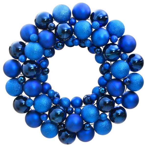 Christmas Wreath Blue 45 cm Polystyrene - Festive Holiday Decoration - Premium  from Home Treasures - Just £33.99! Shop now at Home Treasures