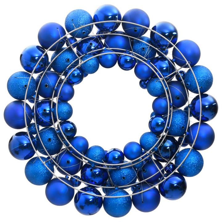 Christmas Wreath Blue 45 cm Polystyrene - Festive Holiday Decoration - Premium  from Home Treasures - Just £33.99! Shop now at Home Treasures