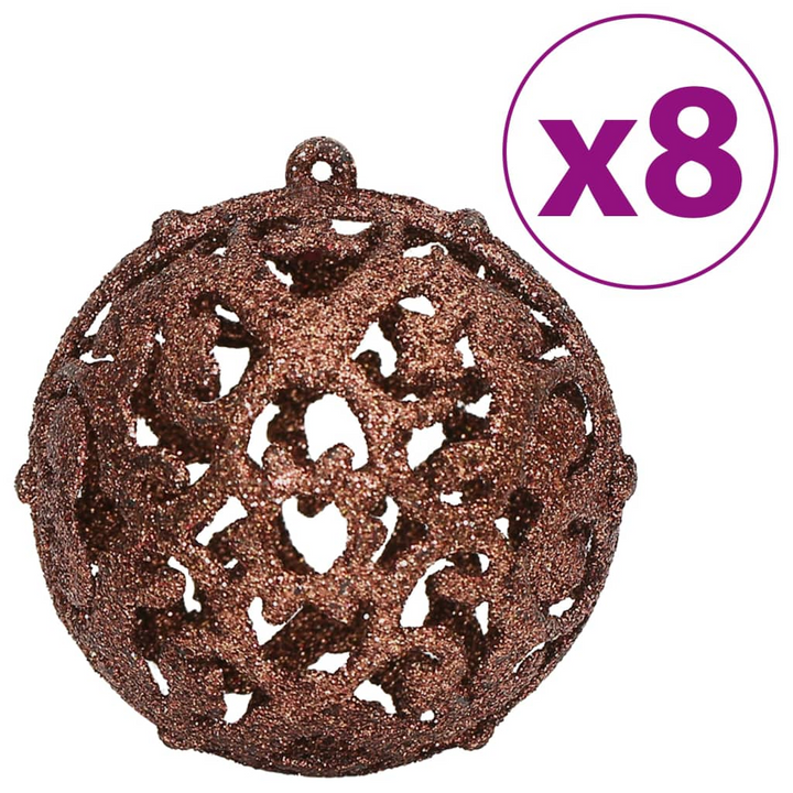 Brown Christmas Baubles Set - Shatterproof Ornaments in 3 Sizes (3cm, 4cm, 6cm) - Premium  from Home Treasures - Just £22.99! Shop now at Home Treasures