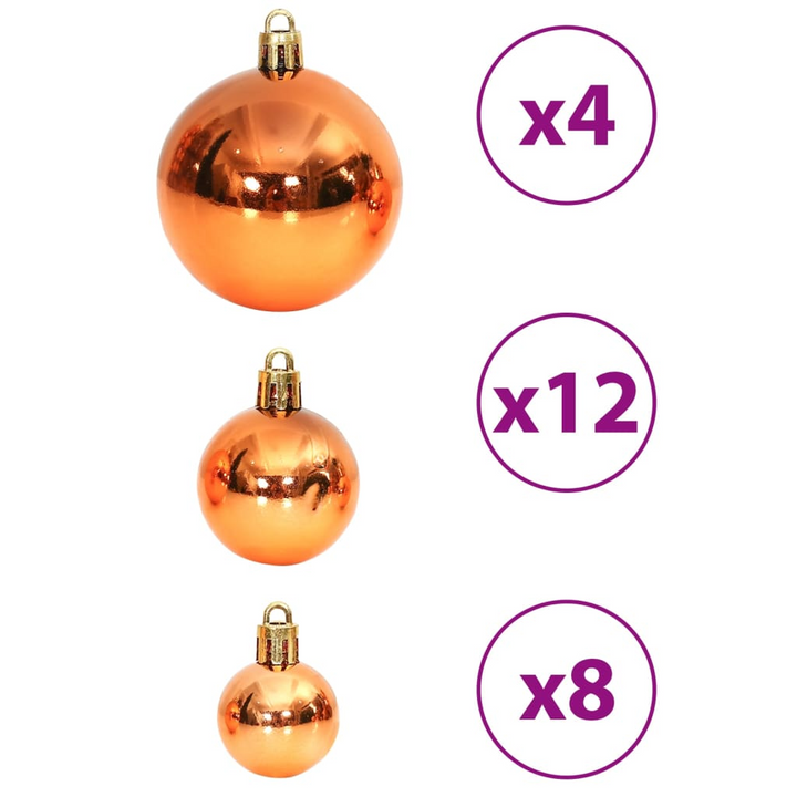 Brown Christmas Baubles Set - Shatterproof Ornaments in 3 Sizes (3cm, 4cm, 6cm) - Premium  from Home Treasures - Just £22.99! Shop now at Home Treasures