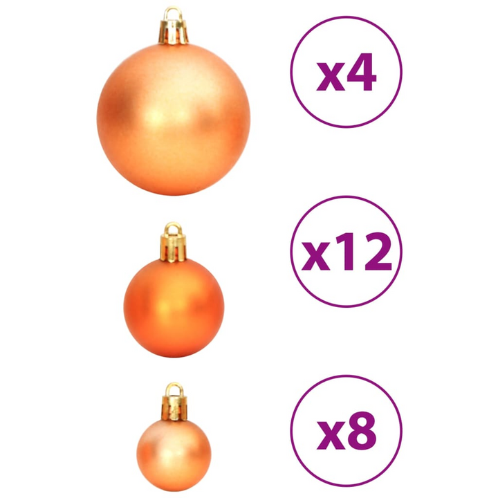 Brown Christmas Baubles Set - Shatterproof Ornaments in 3 Sizes (3cm, 4cm, 6cm) - Premium  from Home Treasures - Just £22.99! Shop now at Home Treasures