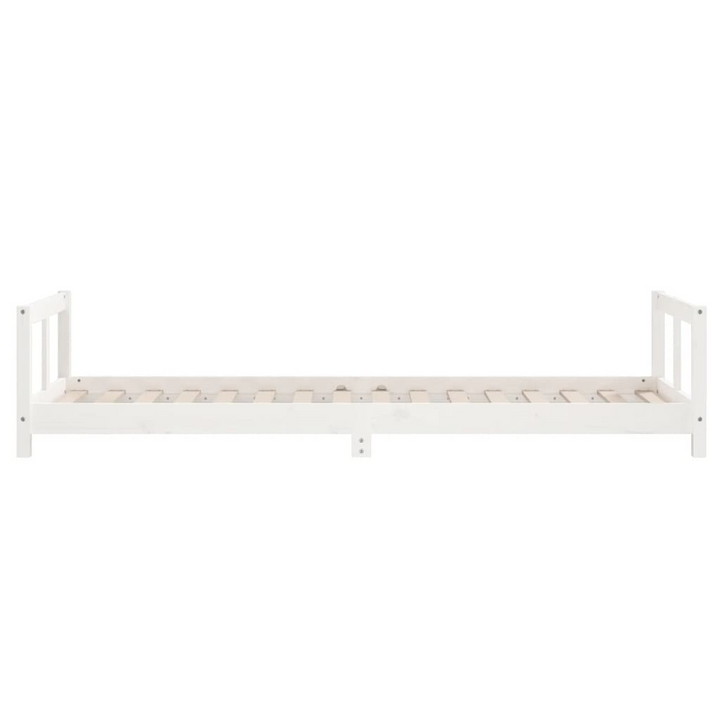 Children's Bed Frame - Solid Pine Wood, White, 90x200 cm - Elegant & Sturdy Bed Frame for Children - Premium  from Home Treasures - Just £101.99! Shop now at Home Treasures