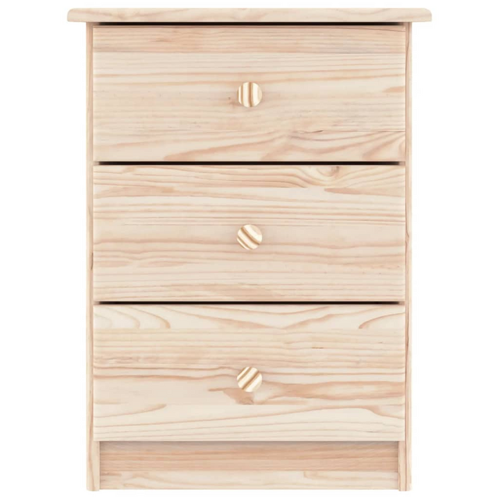 ALTA Solid Wood Pine Bedside Cabinet - 3 Drawer Nightstand, 41x35x55.5 cm | Durable & Rustic Storage Solution - Premium  from Home Treasures - Just £62.99! Shop now at Home Treasures