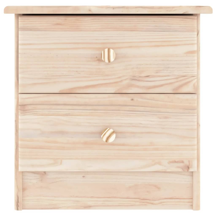 ALTA Bedside Cabinet – Solid Pine Wood Nightstand with 2 Drawers, Rustic and Durable, 41x35x41 cm - Premium  from Home Treasures - Just £43.99! Shop now at Home Treasures