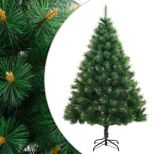 Artificial Hinged Christmas Tree with Metal Stand - Realistic PVC Tips, Easy Assembly, Indoor/Outdoor Use - Premium  from Home Treasures - Just £199.99! Shop now at Home Treasures