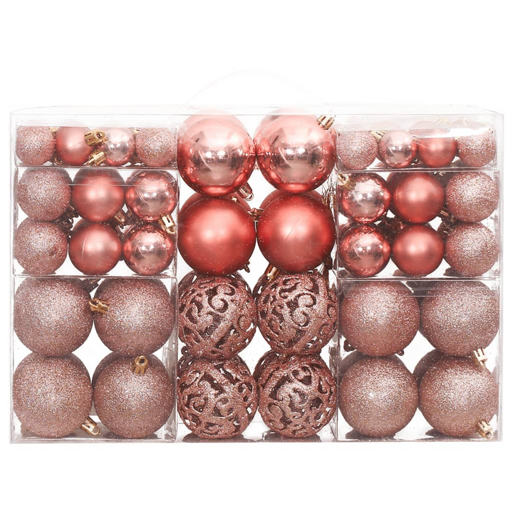 Christmas Baubles 100 pcs Pink and Rose 3 / 4 / 6 cm - Premium  from Home Treasures - Just £34.99! Shop now at Home Treasures