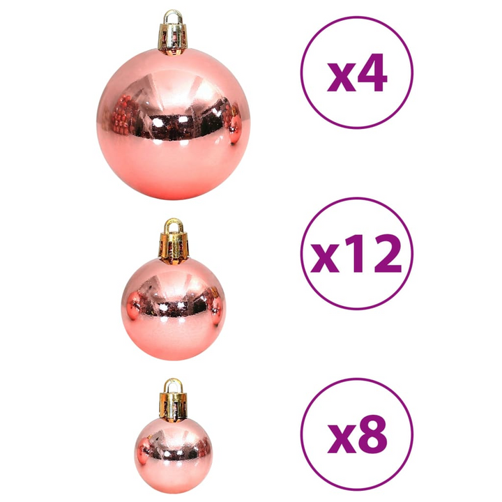 Christmas Baubles 100 pcs Pink and Rose 3 / 4 / 6 cm - Premium  from Home Treasures - Just £34.99! Shop now at Home Treasures