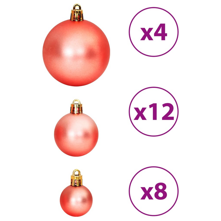 Christmas Baubles 100 pcs Pink and Rose 3 / 4 / 6 cm - Premium  from Home Treasures - Just £34.99! Shop now at Home Treasures