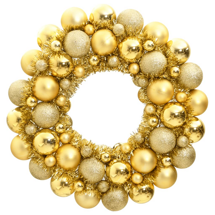 Christmas Wreath Gold 45 cm Polystyrene - Festive Holiday Decoration - Premium  from Home Treasures - Just £25.99! Shop now at Home Treasures