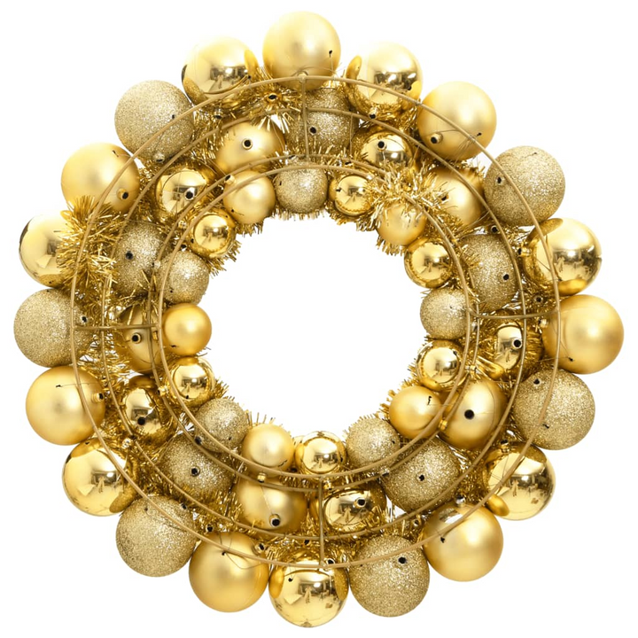 Christmas Wreath Gold 45 cm Polystyrene - Festive Holiday Decoration - Premium  from Home Treasures - Just £25.99! Shop now at Home Treasures