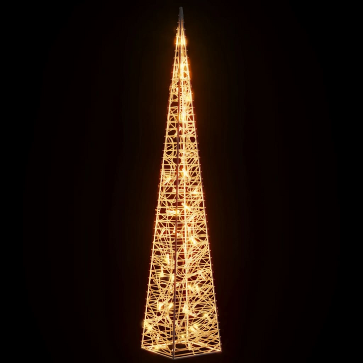 Christmas Light Cone - 60 Warm White LEDs, 120 cm Acrylic Cone, 8 Lighting Modes, IP44 Waterproof - Indoor & Outdoor Use - Premium  from Home Treasures - Just £74.99! Shop now at Home Treasures