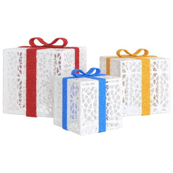 Lighted Christmas Boxes Set of 3 - 64 Warm White LEDs, 8 Lighting Modes - Premium  from Home Treasures - Just £31.99! Shop now at Home Treasures