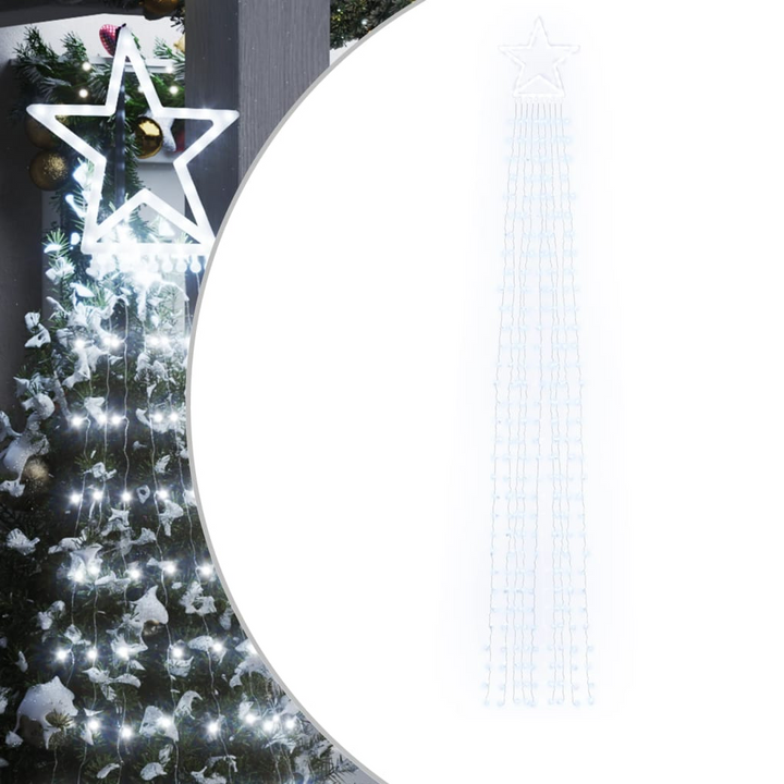 Christmas Tree Light with 320 Cold White LEDs, 375 cm - 8 Modes, IP44 Waterproof, Indoor/Outdoor Holiday Decoration - Premium  from Home Treasures - Just £36.99! Shop now at Home Treasures