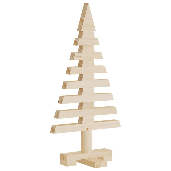 Wooden Christmas Tree - 60cm Solid Pine Wood Holiday Decoration, Customizable and Space-Saving, Ideal for Home, Office, and Events - Premium  from Home Treasures - Just £49.99! Shop now at Home Treasures