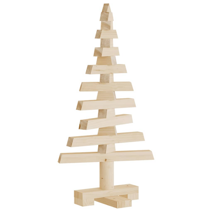 Wooden Christmas Tree - 60cm Solid Pine Wood Holiday Decoration, Customizable and Space-Saving, Ideal for Home, Office, and Events - Premium  from Home Treasures - Just £49.99! Shop now at Home Treasures