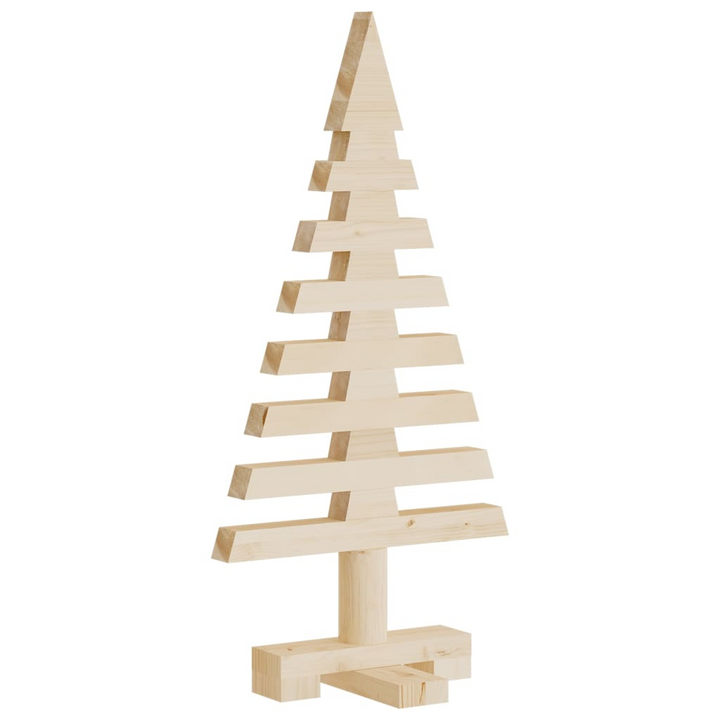 Wooden Christmas Tree - 60cm Solid Pine Wood Holiday Decoration, Customizable and Space-Saving, Ideal for Home, Office, and Events - Premium  from Home Treasures - Just £49.99! Shop now at Home Treasures